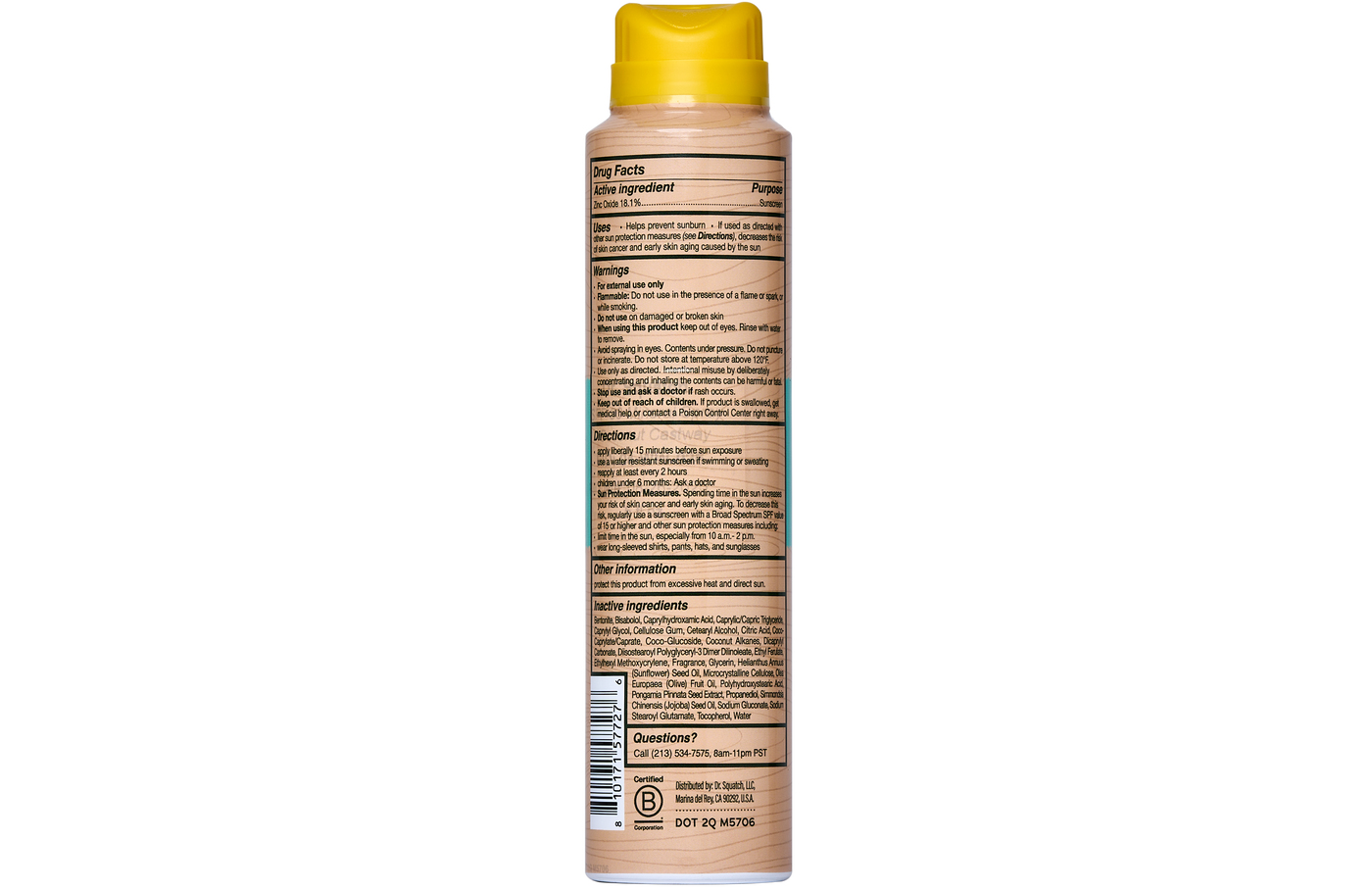 Spray Sunscreen | SPF 30 UVA/UVB Protection | Non-Greasy Mineral Sunscreen for Men H0
