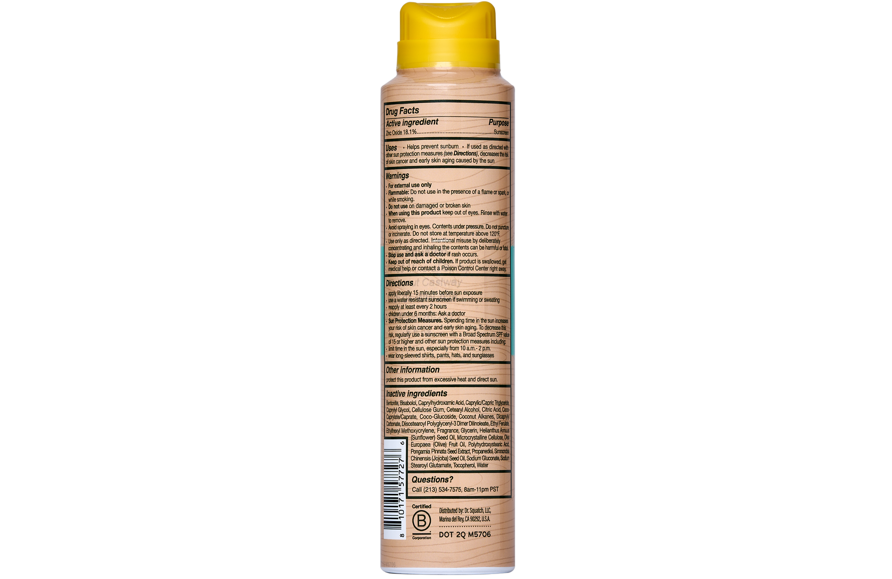 Spray Sunscreen | SPF 30 UVA/UVB Protection | Non-Greasy Mineral Sunscreen for Men H0