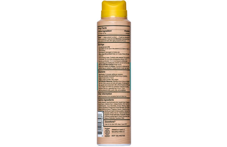 Spray Sunscreen | SPF 30 UVA/UVB Protection | Non-Greasy Mineral Sunscreen for Men H0