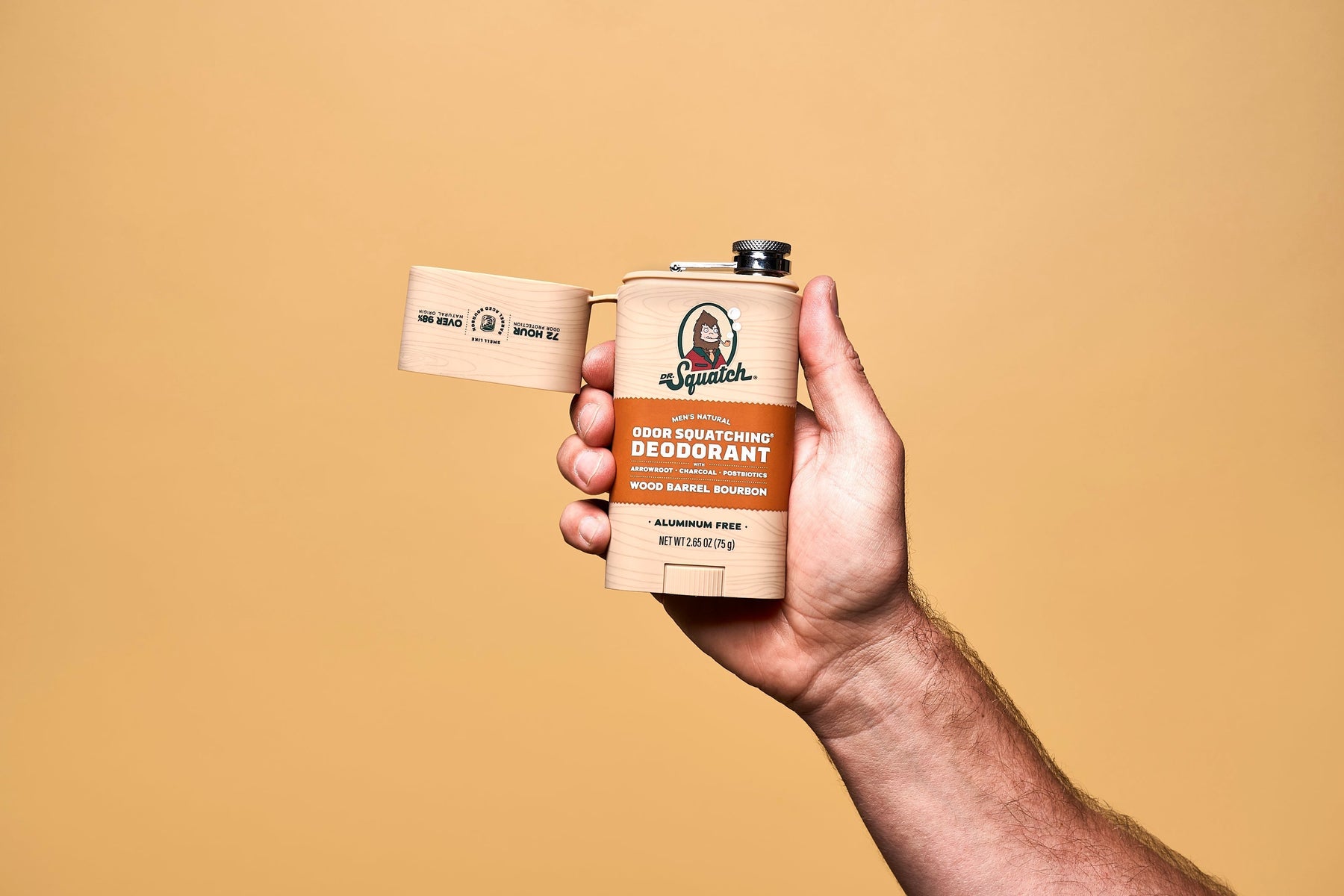 Wood Barrel Bourbon Deo Flask H4