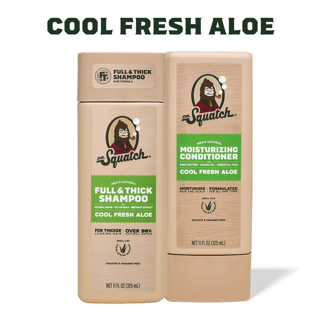 Hair Care Kit + Free Scalp Scrubber | Full & Thick Shampoo | Moisturizing Conditioner | Natural Products for Men J2