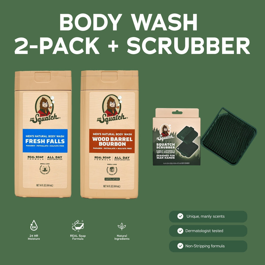 Body Wash 2-Pack + Scrubber U3