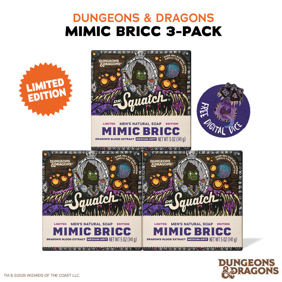 Dungeons & Dragons Mimic Bricc 3-Pack - Exclusive Limited Edition Bar Soap T9