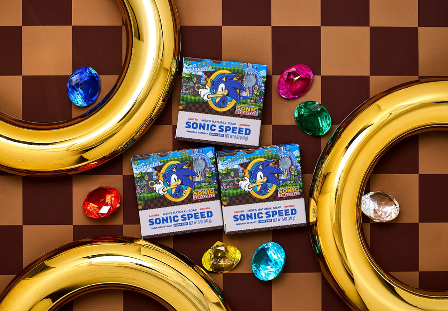Sonic Speed Super Pack - Exclusive Limited Edition Bar Soap and Deodorant Bundle U8
